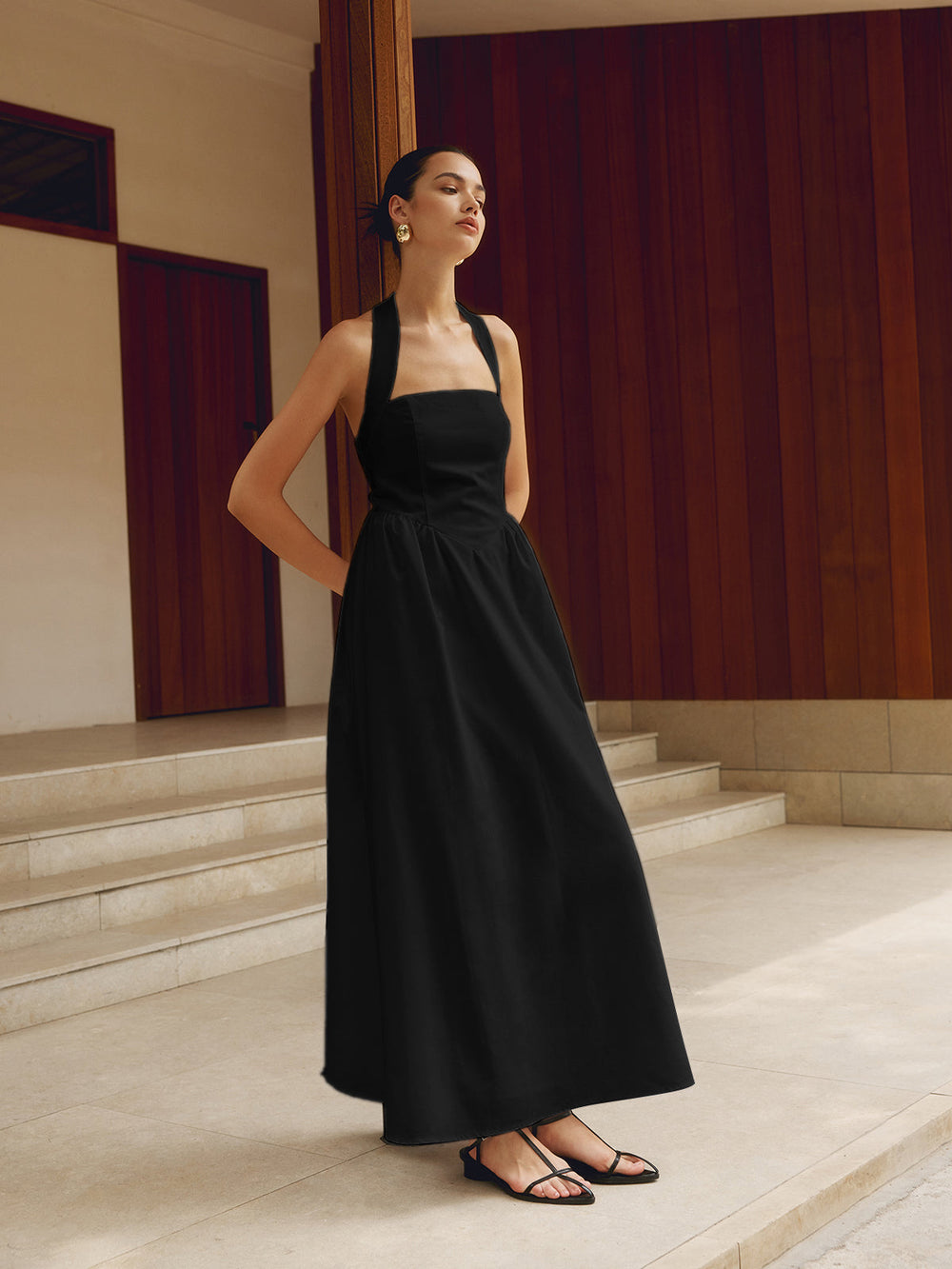 Damen A-Linien Kleid | Maxi