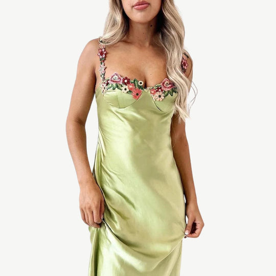 Anmutiges Kleid mit Blumenmuster für Damen | Maxi