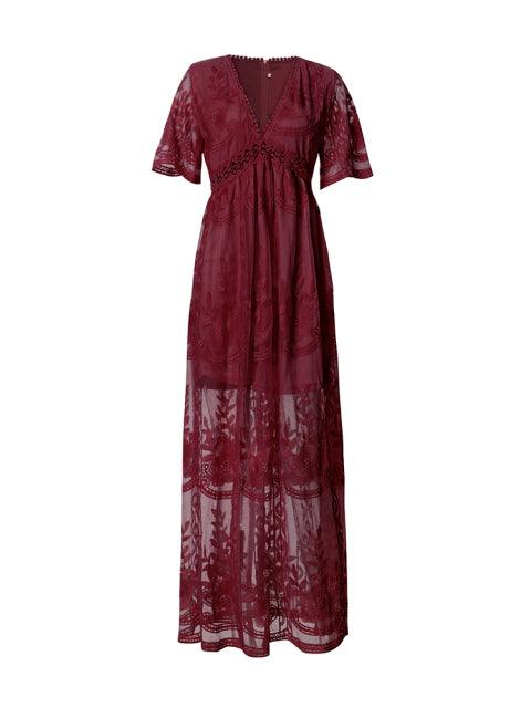 Damen Sommer Spitzenkleid | Maxi