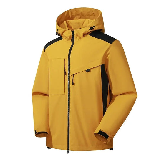 Herren Skijacke mit Kapuze | Winterjacke mit Reißverschlusstaschen