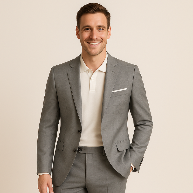 Zweiteiliger formeller Anzug für Herren | Klassisches Business- und Hochzeitsoutfit