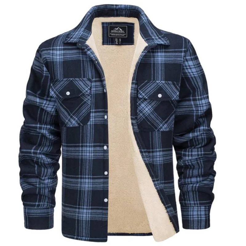 Herren Fleecegefütterte Karierte Jacke | Warme Winter Oberbekleidung