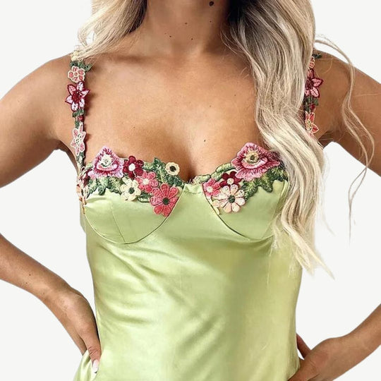 Anmutiges Kleid mit Blumenmuster für Damen | Maxi