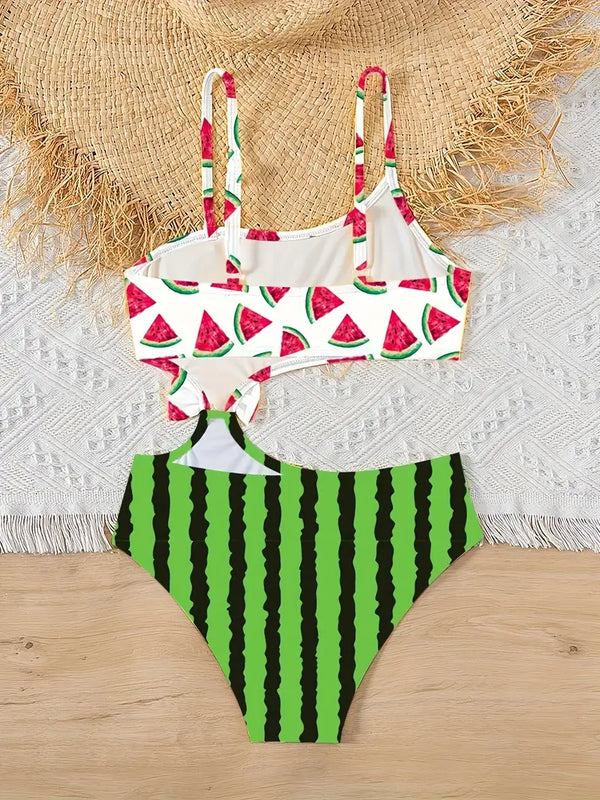 Damen Bikini mit tropischem Gestaltung | Einteiler