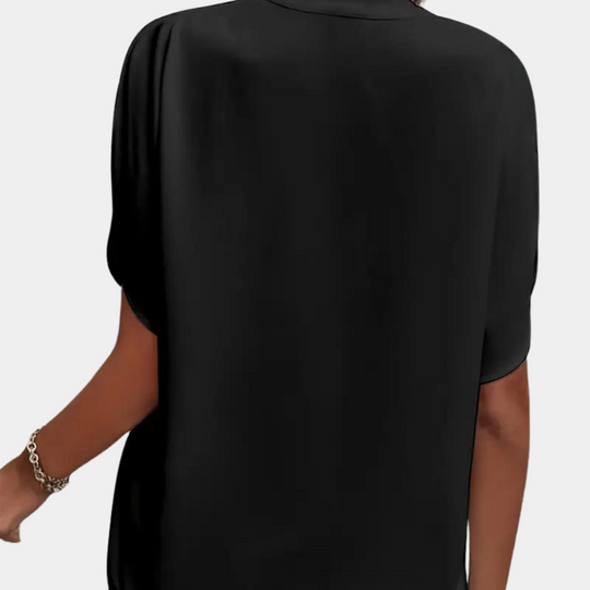 Damen Kurzarm Sommerbluse | V-Ausschnitt