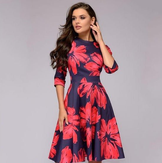 Klassisches A-Linien-Kleid | Midi für Damen