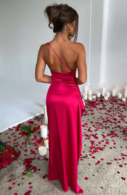 Eine-Schulter-Kleid für Damen | Maxi