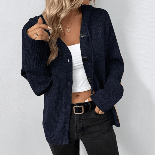 Warme Strickjacke für Damen | Button-Down