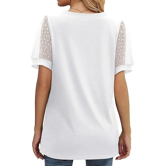 Damen V-Ausschnitt Bluse | Sommer
