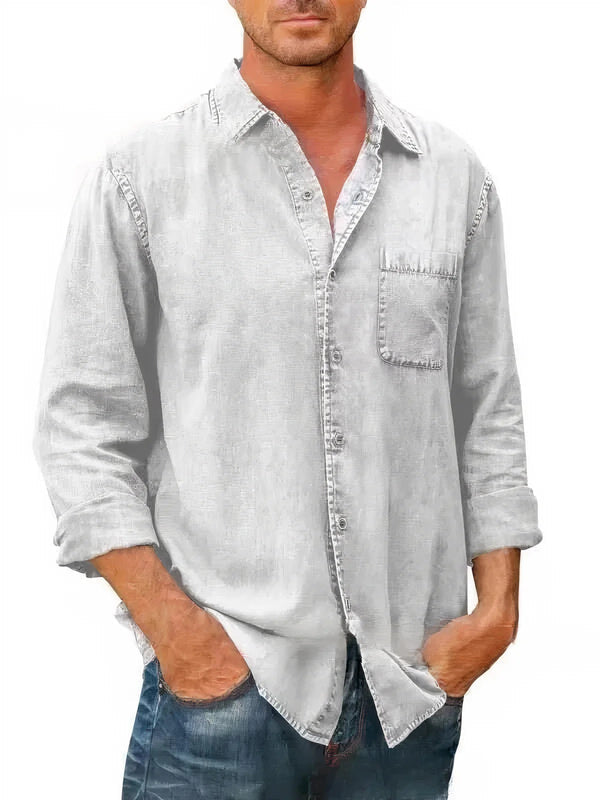 Denim-Hemd für Herren | Langärmelig