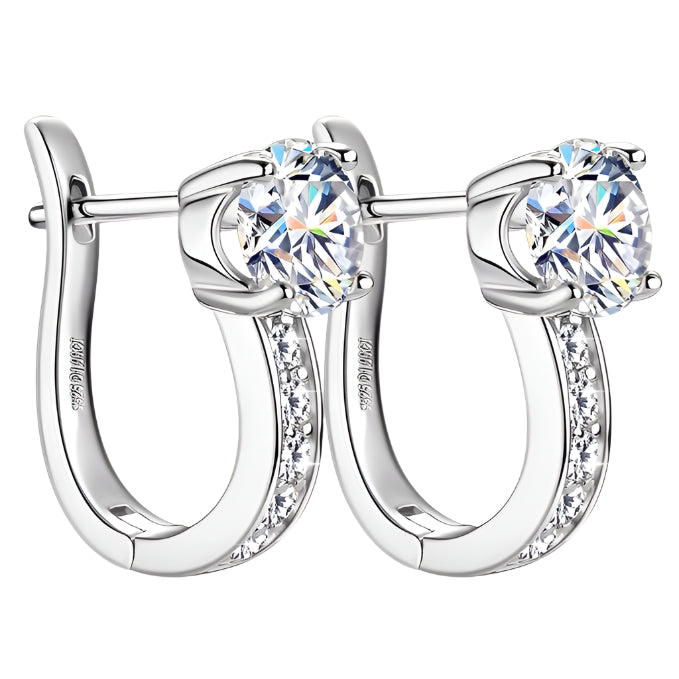 Moissanit-Ohrringe | 18K Gold plattiert Sterling Silber