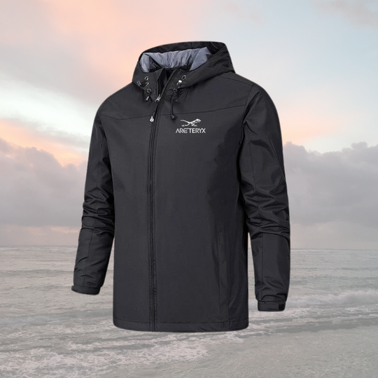 Windbreaker-Jacke mit Kapuze für Herren | Leichter Zip-Up