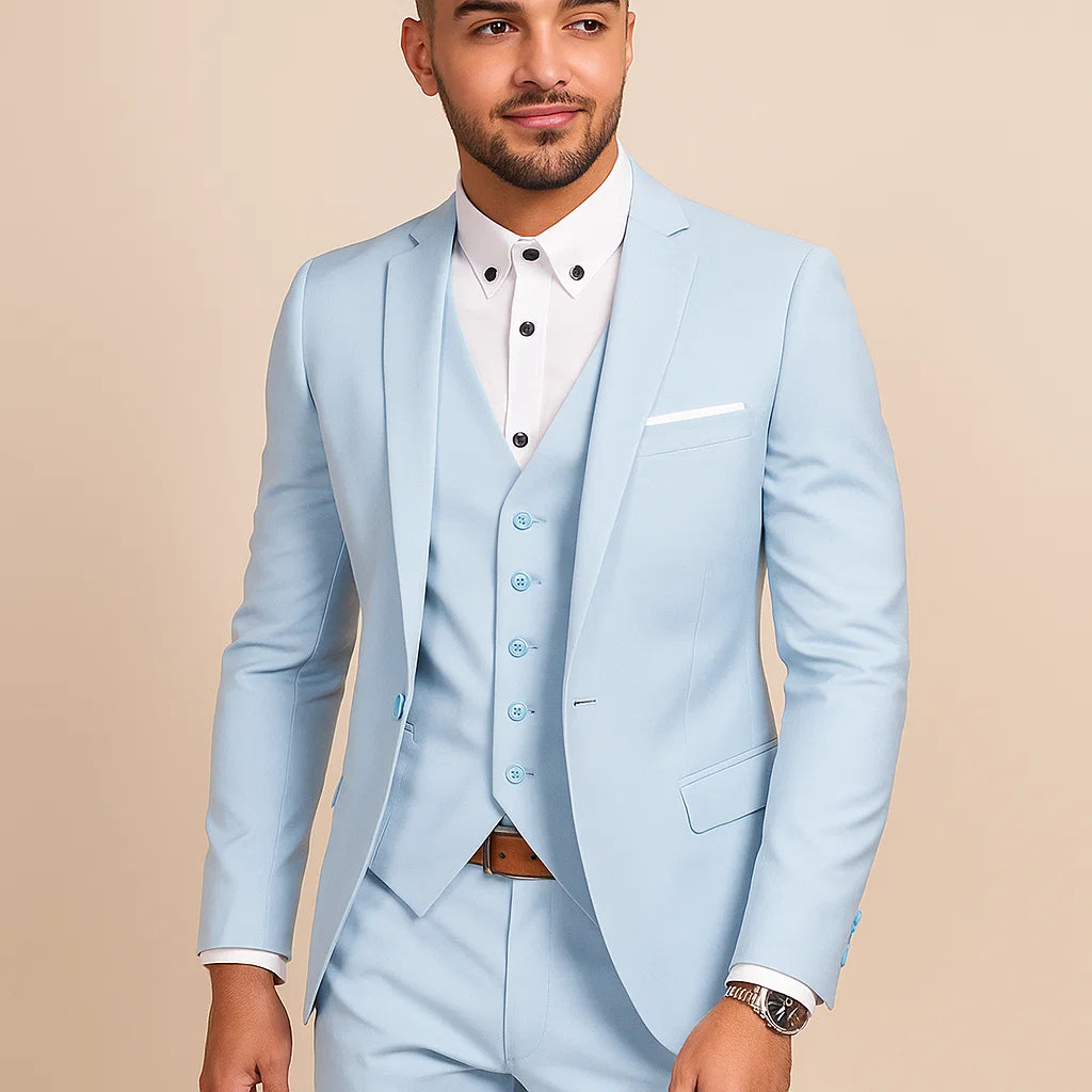 Formaler Anzug, Weste und Hose Set für Herren | Dreiteilig