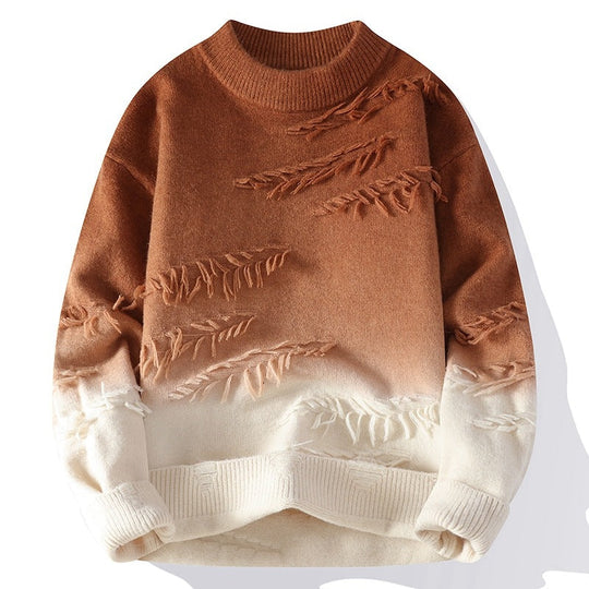 Herren Strickpullover für den Winter | Klassischer Rundhalsausschnitt Lose Passform