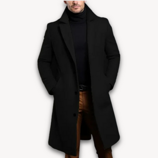 Herren Schlanke Passform Langes Kleid Mantel | Formeller Winter