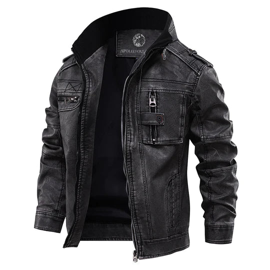 Herren Lässig Jacke | Stilvolle Zip-Up Motorrad Oberbekleidung