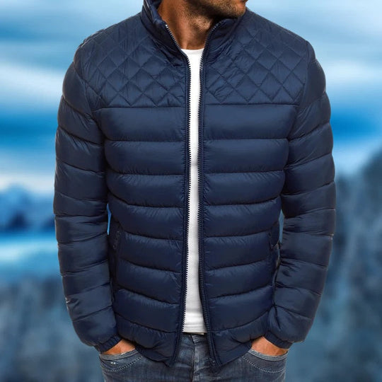 Gesteppte, wattierte Herrenjacke | Leichte, warme Winter-Outdoorbekleidung