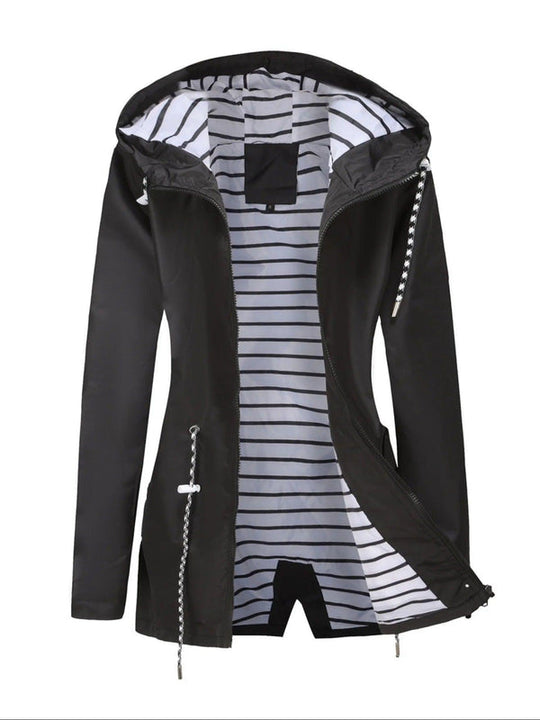 Lange Kapuzenjacke für Damen | leicht und ganzjährig