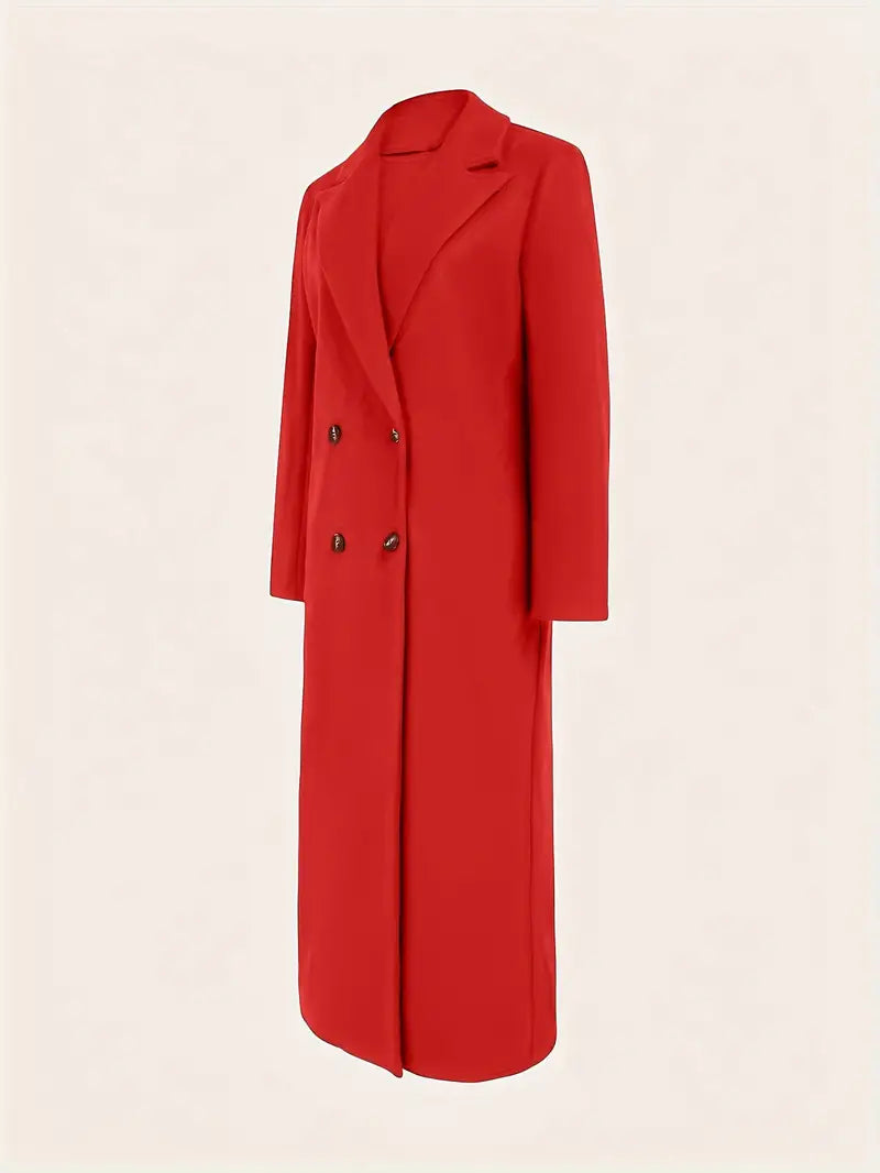 Damen Langer Trenchcoat | Warmer Wintermantel