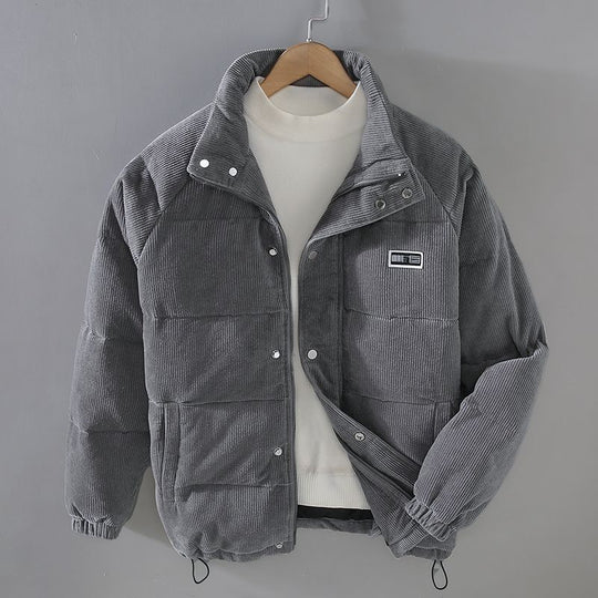 Herren Cordjacke Gepolstert | Lässige Reißverschlussjacke für Herbst und Winter