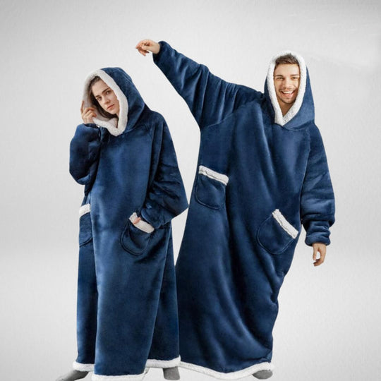 Unisex Übergrößen Hoodie-Decke mit Kapuze und Taschen | Winter Tragbare Decke