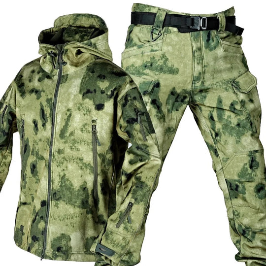 Zweiteiliger Herren Winteranzug Set | Softshell Jacke mit Hose