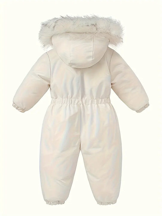 Baby Winteranzug | Skioverall mit Kapuze und Fellbesatz