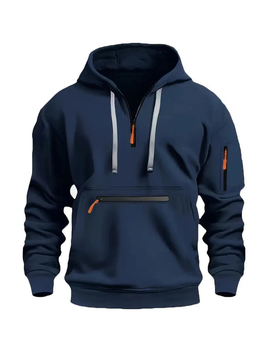 Pullover Hoodie für Herren | Kapuzenpullover mit Reißverschlüssen