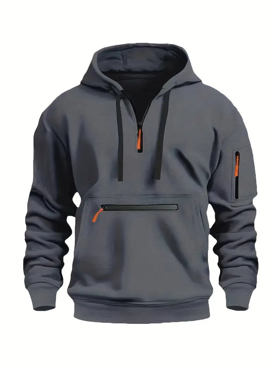 Pullover Hoodie für Herren | Kapuzenpullover mit Reißverschlüssen