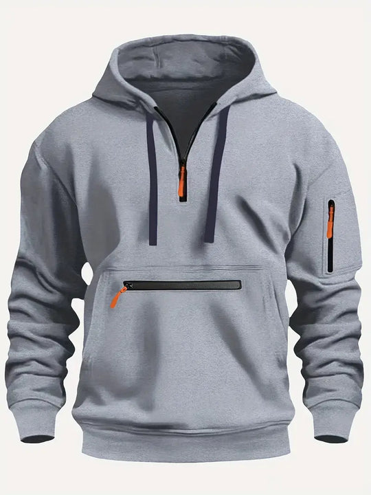 Pullover Hoodie für Herren | Kapuzenpullover mit Reißverschlüssen