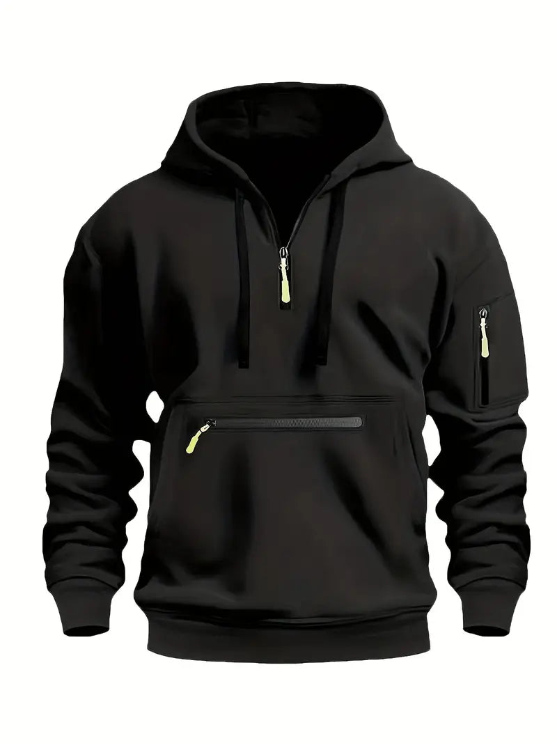 Pullover Hoodie für Herren | Kapuzenpullover mit Reißverschlüssen