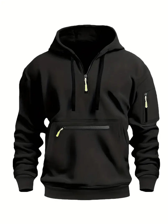 Pullover Hoodie für Herren | Kapuzenpullover mit Reißverschlüssen