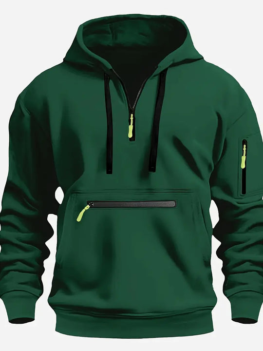Pullover Hoodie für Herren | Kapuzenpullover mit Reißverschlüssen