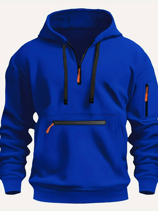 Pullover Hoodie für Herren | Kapuzenpullover mit Reißverschlüssen