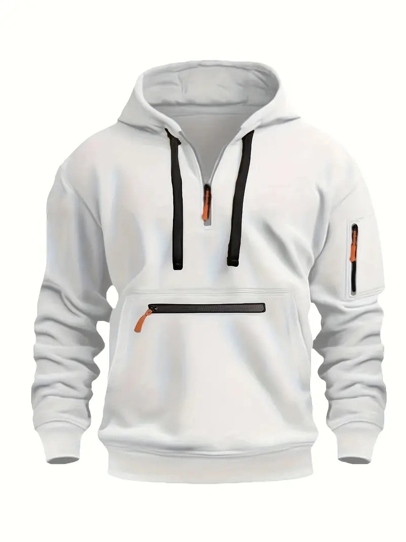 Pullover Hoodie für Herren | Kapuzenpullover mit Reißverschlüssen