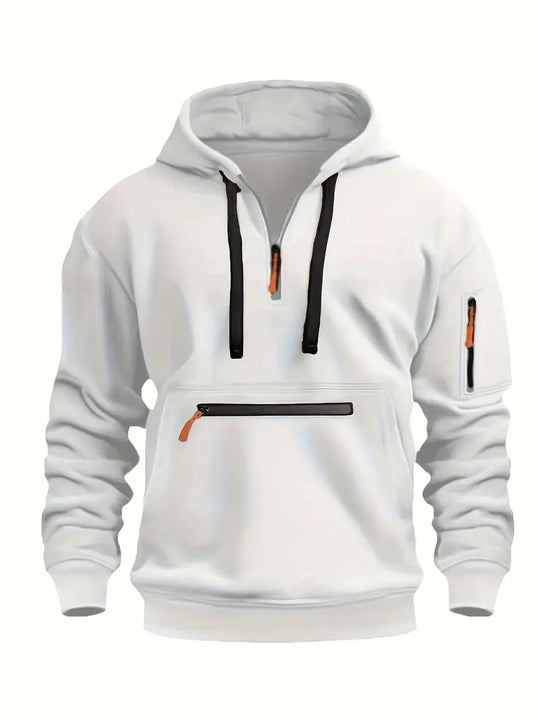 Pullover Hoodie für Herren | Kapuzenpullover mit Reißverschlüssen