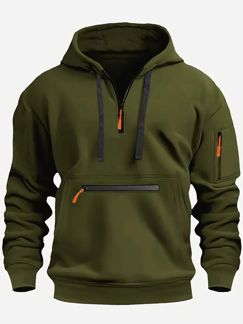 Pullover Hoodie für Herren | Kapuzenpullover mit Reißverschlüssen