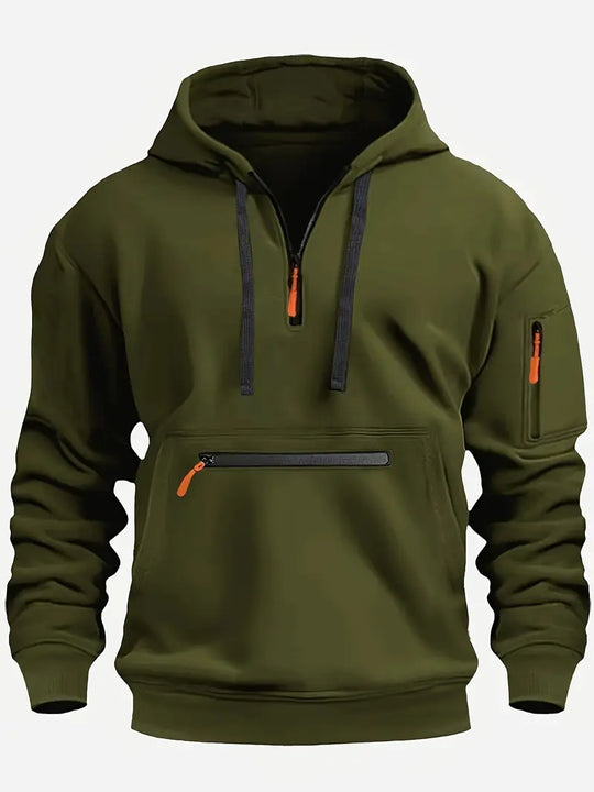 Pullover Hoodie für Herren | Kapuzenpullover mit Reißverschlüssen