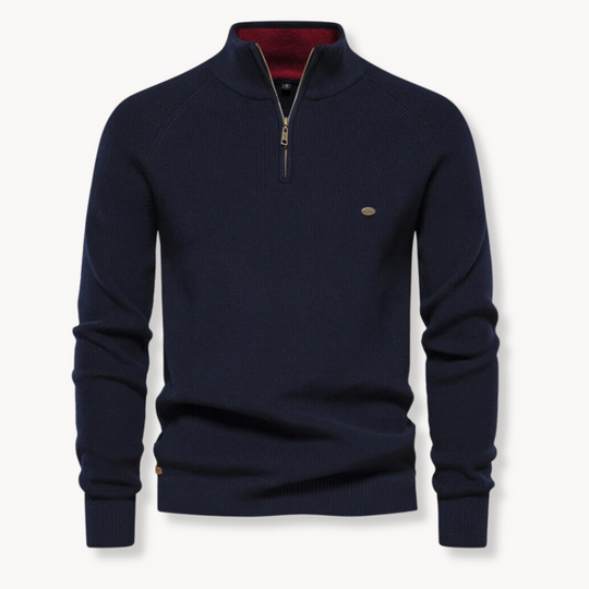 Rollkragenpullover for Herren | Langarm-Pullover mit Reißverschluss