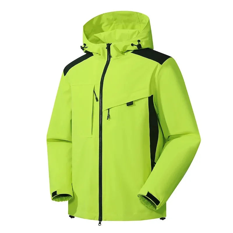 Herren Skijacke mit Kapuze | Winterjacke mit Reißverschlusstaschen