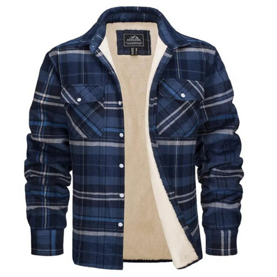 Herren Fleecegefütterte Karierte Jacke | Warme Winter Oberbekleidung