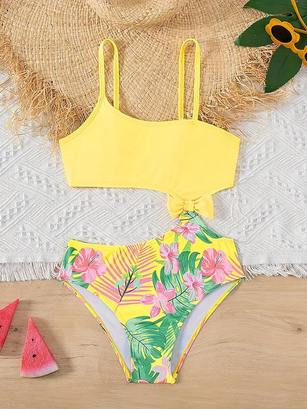 Damen Bikini mit tropischem Gestaltung | Einteiler