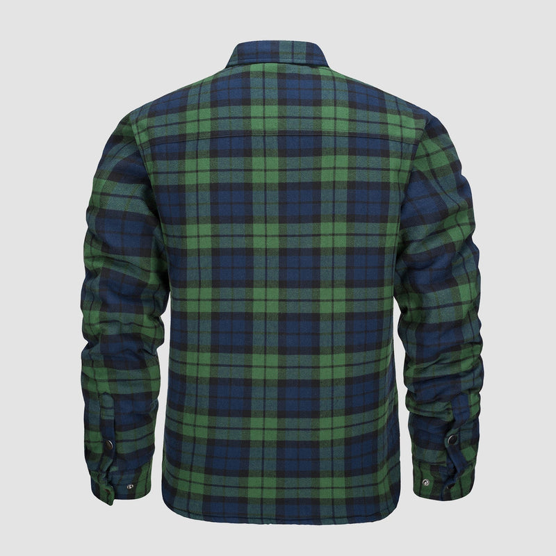 Herren Bomberjacke aus Kariertem Flanell