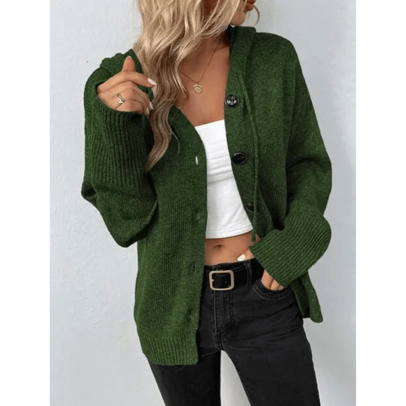 Warme Strickjacke für Damen | Button-Down
