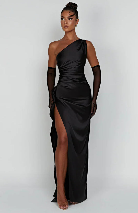 Eine-Schulter-Kleid für Damen | Maxi