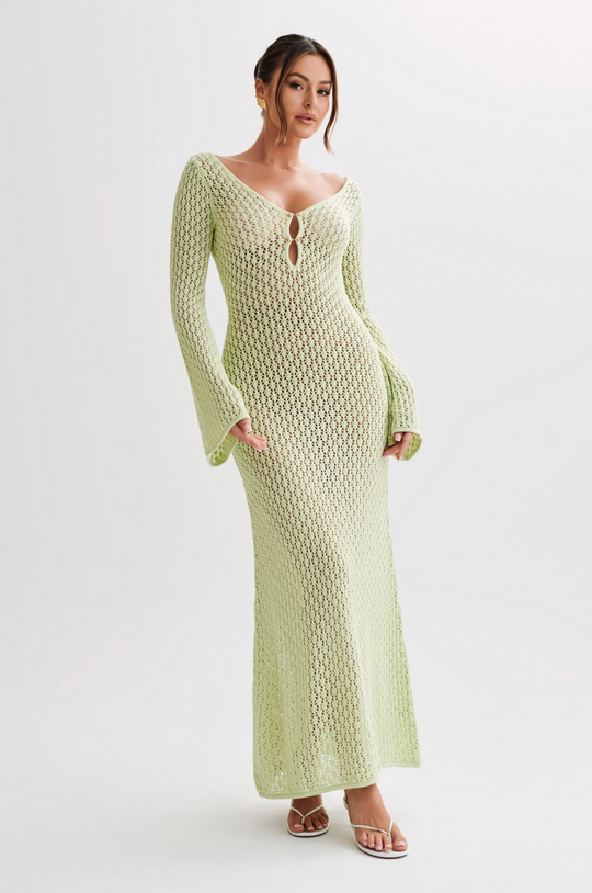 Damen Sommer Häkelkleid | Maxi