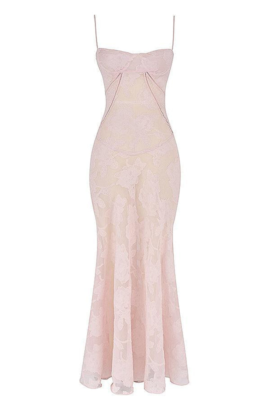 Damen Spitze Korsett Rücken Kleid | Maxi