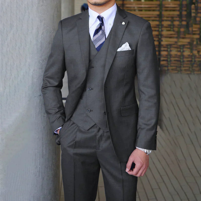 Herren Schlanke Passform Dreiteiliger Anzug | Business- und Hochzeitsoutfit