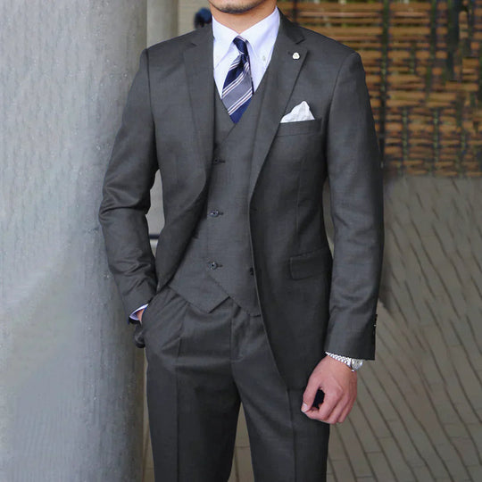 Herren Schlanke Passform Dreiteiliger Anzug | Business- und Hochzeitsoutfit