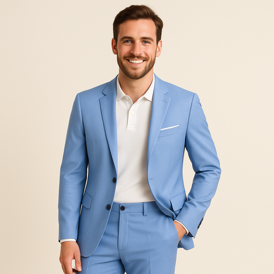 Zweiteiliger formeller Anzug für Herren | Klassisches Business- und Hochzeitsoutfit